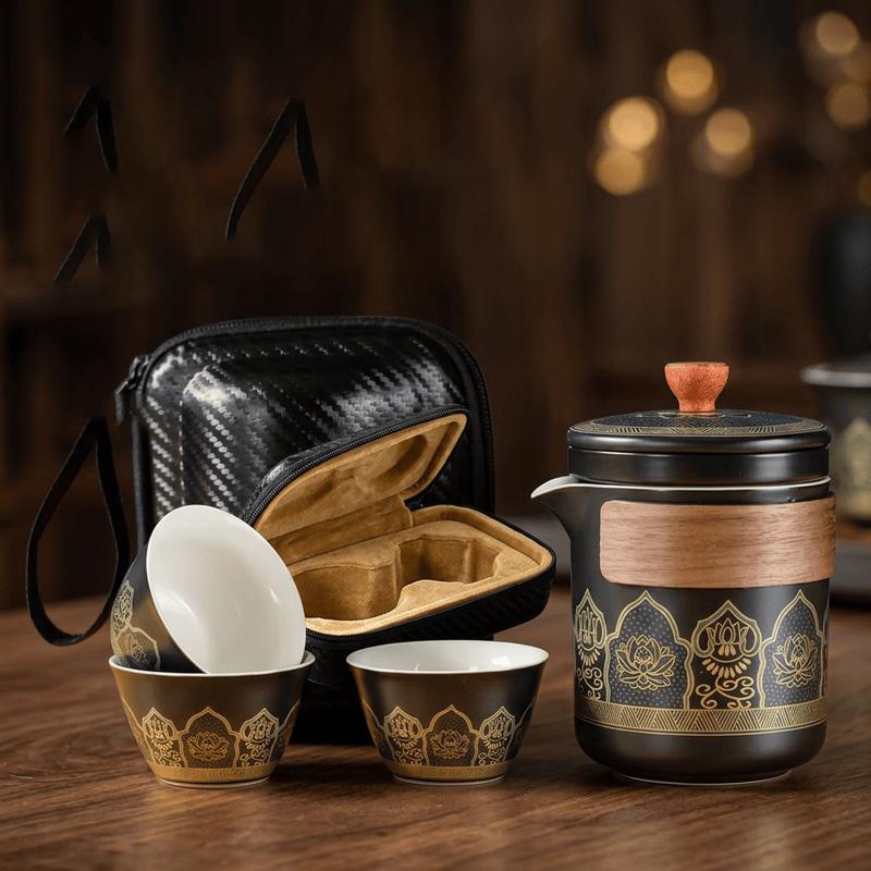 Portable Ceramic Gongfu Travel Tea Set
