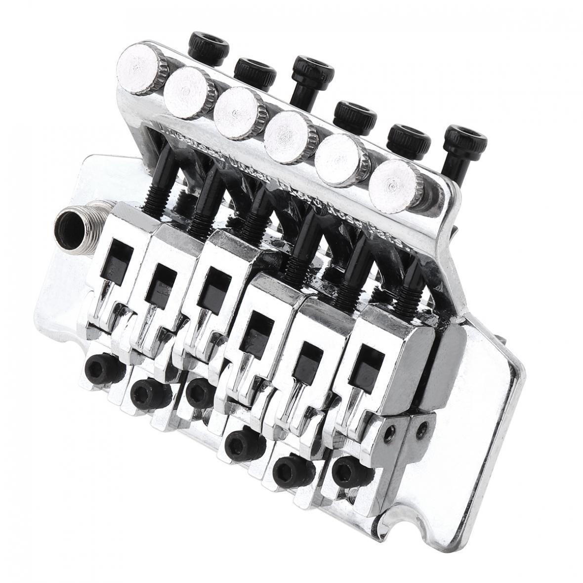 

6-струнная струнодержатель с двойным роликом, седло, тремоло-бридж, серебристый и черный цвета (опция) чёрный