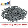 1x1 1x2 1x6 2x2 2x4 Bulk Mixed Smooth Building Blocks 11Color 150Pcs Creative City Thin Bricks Model Compatible Educational Toy