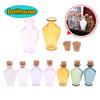 1:12 Puppenhaus Miniatur Glasvase Blumen Vorratsglas Weinflasche Wunschflasche mit Korken Wohndekor Spielzeug Puppenhaus Zubehör
