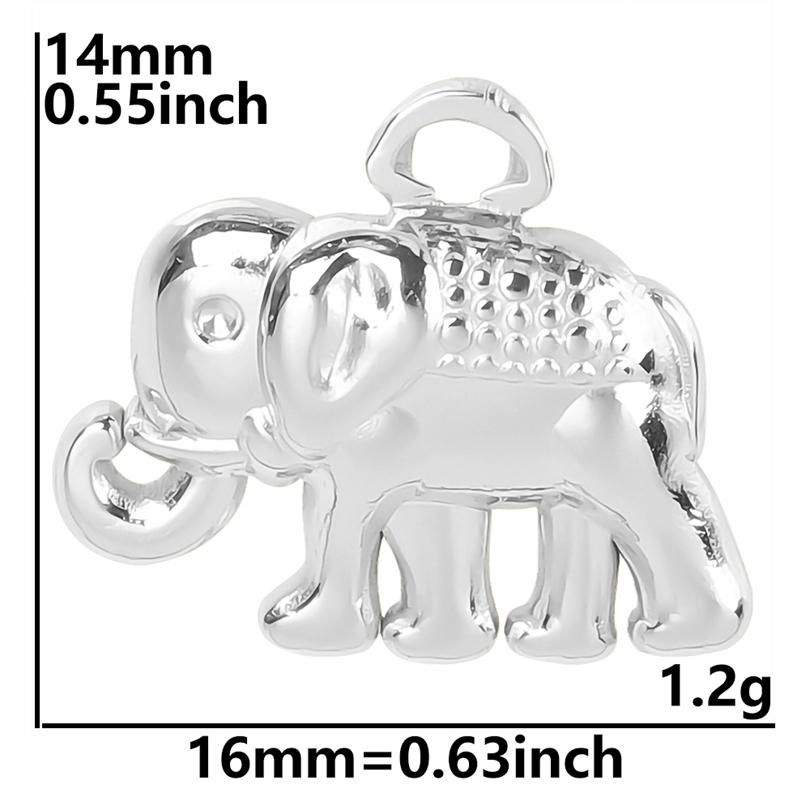 

6pcs Mix Bohemian Style Animal Pendant Stainless Steel Elephant Charms For Jewelry Making Supplies Handmade Materials Components