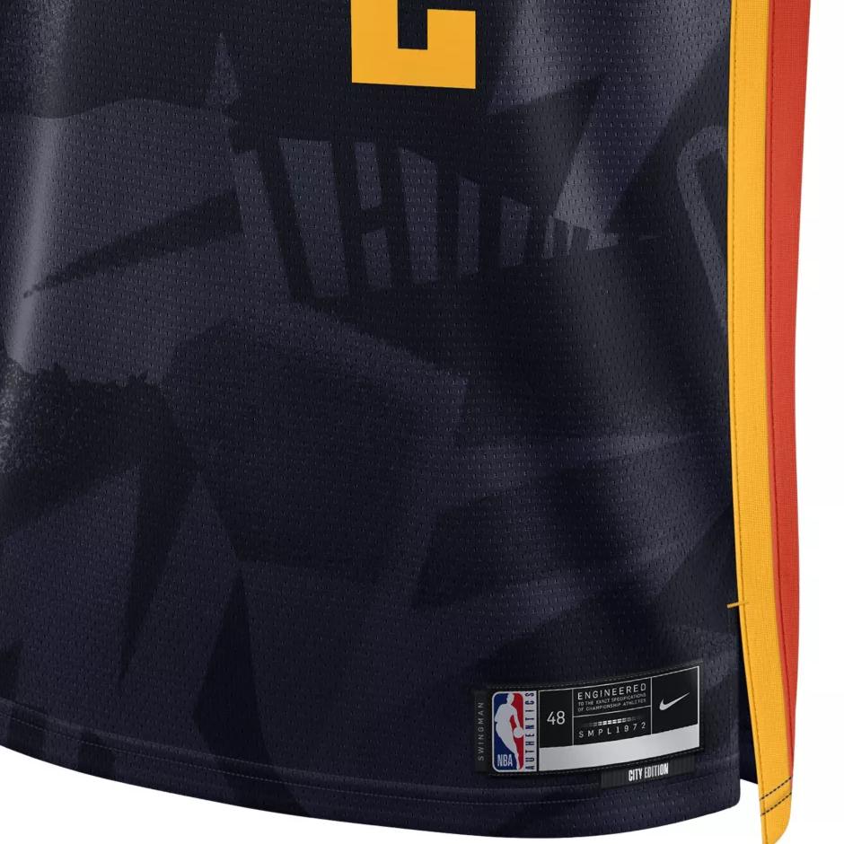 Nike Letter Print Loose Casual Basketball Vest City Edition Fan Jersey Men Tops Black Red DX8513-421