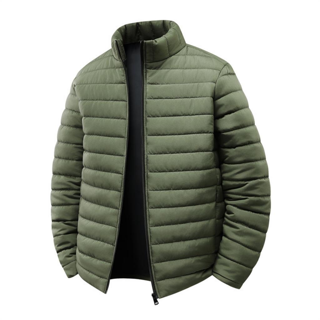 Men's And Women's Casual Solid-color Stand-up Collar, Fleece And Cotton Warm Long-sleeved Zipper Cotton Jacket