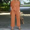 Casual O Neck Vest Cardigan Three Piece Set Elegant Solid Color Loose Pants Outfit Autumn Winter Fashion Women Long Sleeved Suit