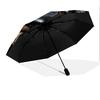 Black Schnauzer pattern, automatic folding umbrella, portable and foldable design, 8 ribs, a Christmas or birthday gift.