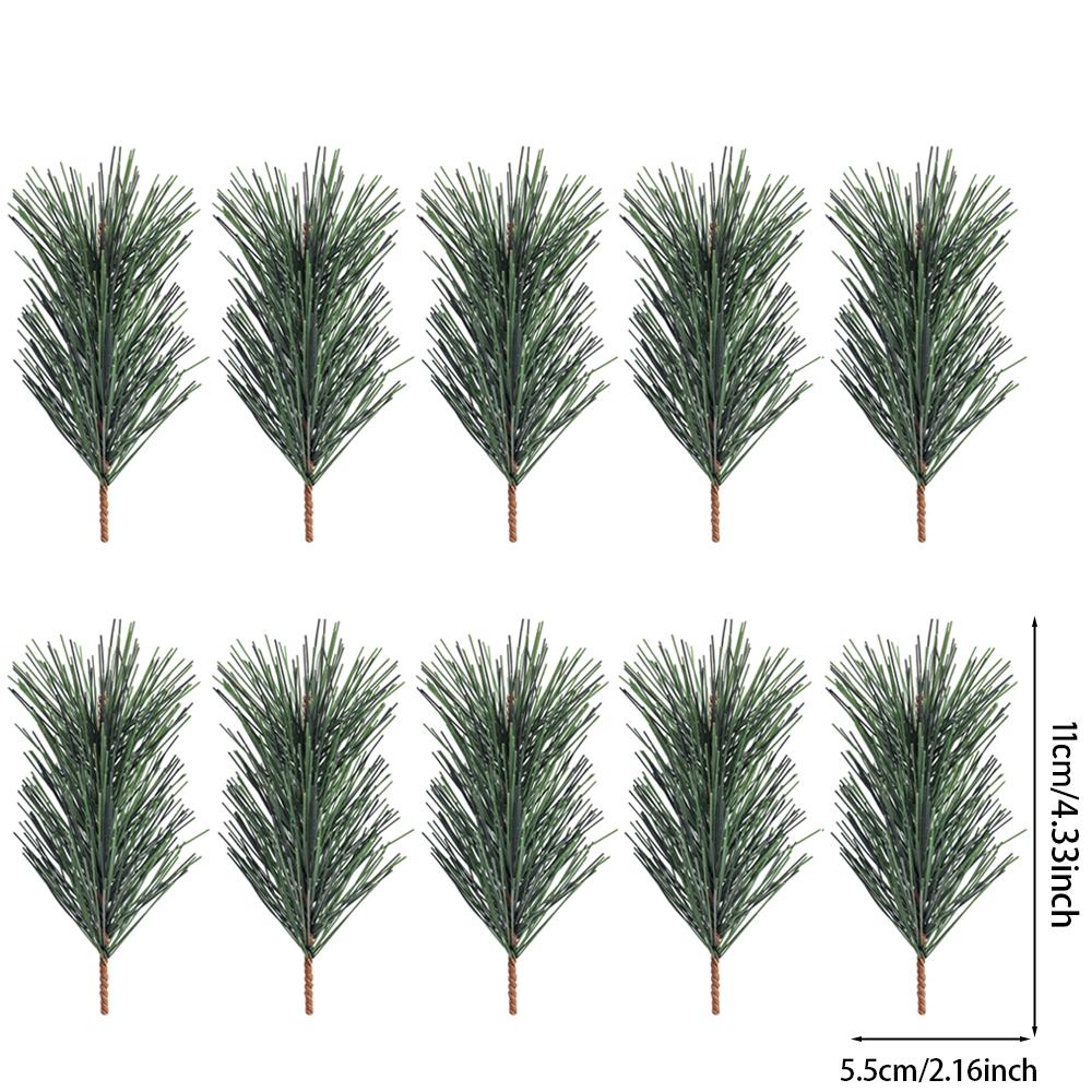 

10-30Pcs Christmas Tree Decor Artificial Pine Branches DIY Christmas Garland Wreath New Year Party Home Decoration Pine Needle 10PCS