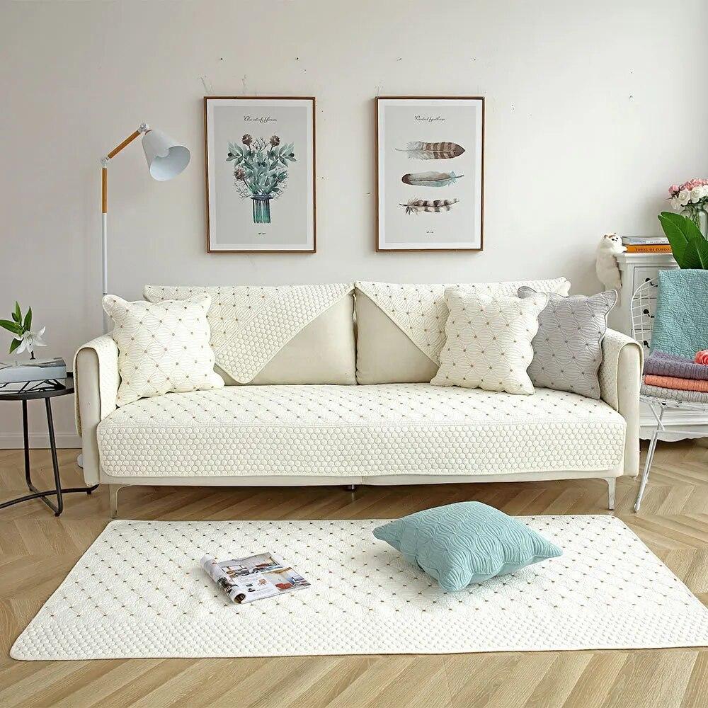 

Все хлопчатобумажные чехлы для диванов с вышивкой, маленькие фонарики, противоскользящие чехлы для диванов, украшения для диванов и полотенец, чехол для домашнего интерьера 70x70cm 1pcs