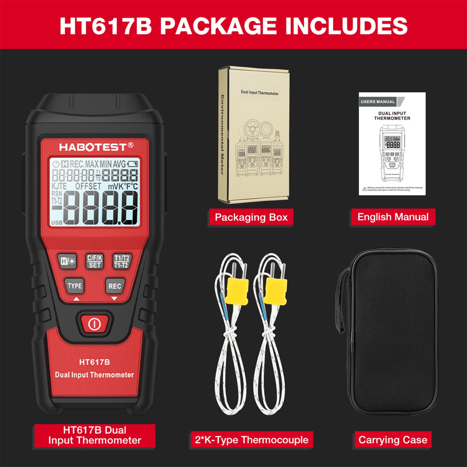 

2-канальный цифровой термометр, портативный тестер температуры, измеряет температуру жидкости для доменных печей и жидкого водорода