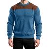 Men's Colorblock Round Neck Long Sleeve Tops Men's Sports Large Size Casual Round Neck Tops