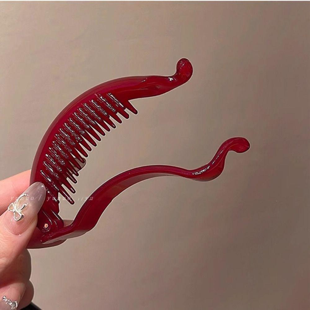 Hairpin Plastic Banana Clip Korean Style Korean Hair Clip Cute Vertical Clip  Girls