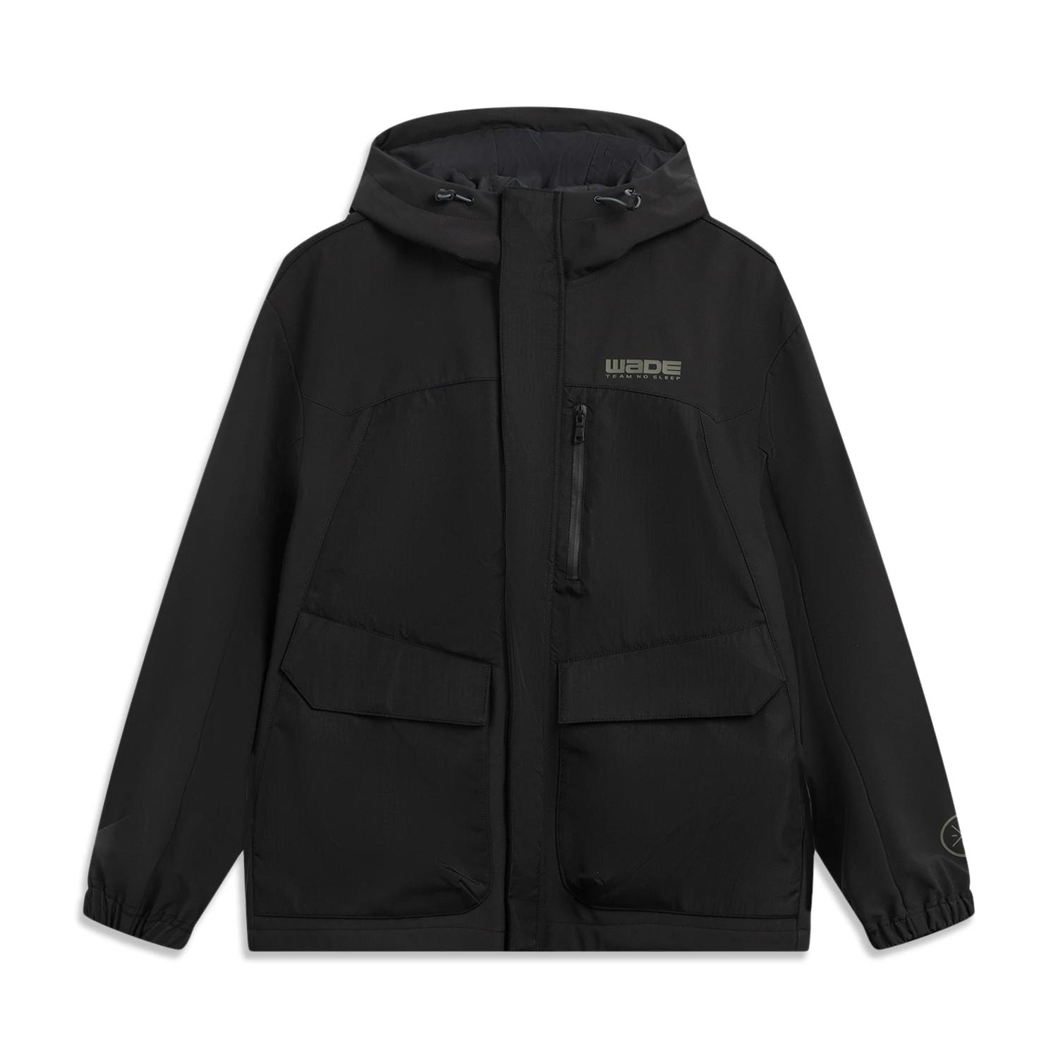 

Li Ning Серия Уэйда Толстовка на молнии с капюшоном Буквенный Свободный Ветровка Мужская Верхняя одежда AFDV871-1 L