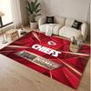 Custom Rug Kansas City Chiefs Pattern Print Name Text Soft Non‑Slip Floor Carpet for Home Indoor Decoration