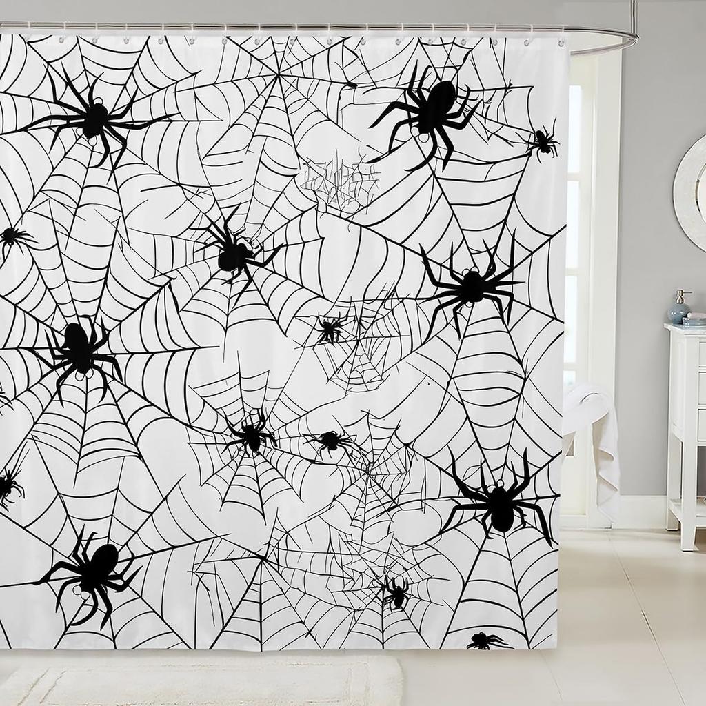 Delicious Fastfood Shower Curtain for Bathroom,Cartoon Yummy Hamburger Bathroom Curtain,French Fries Pizza Waterproof Bathroom