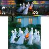 Enchanting Halloween Colorful Glowing Three Handheld Witches White Witch Ghost Decoration