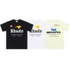 25SS Cross-border European and American Tide Brand RHUDE Letter Geometric Pattern Printed Short-sleeved T-shirt Men's and Women's American High Street