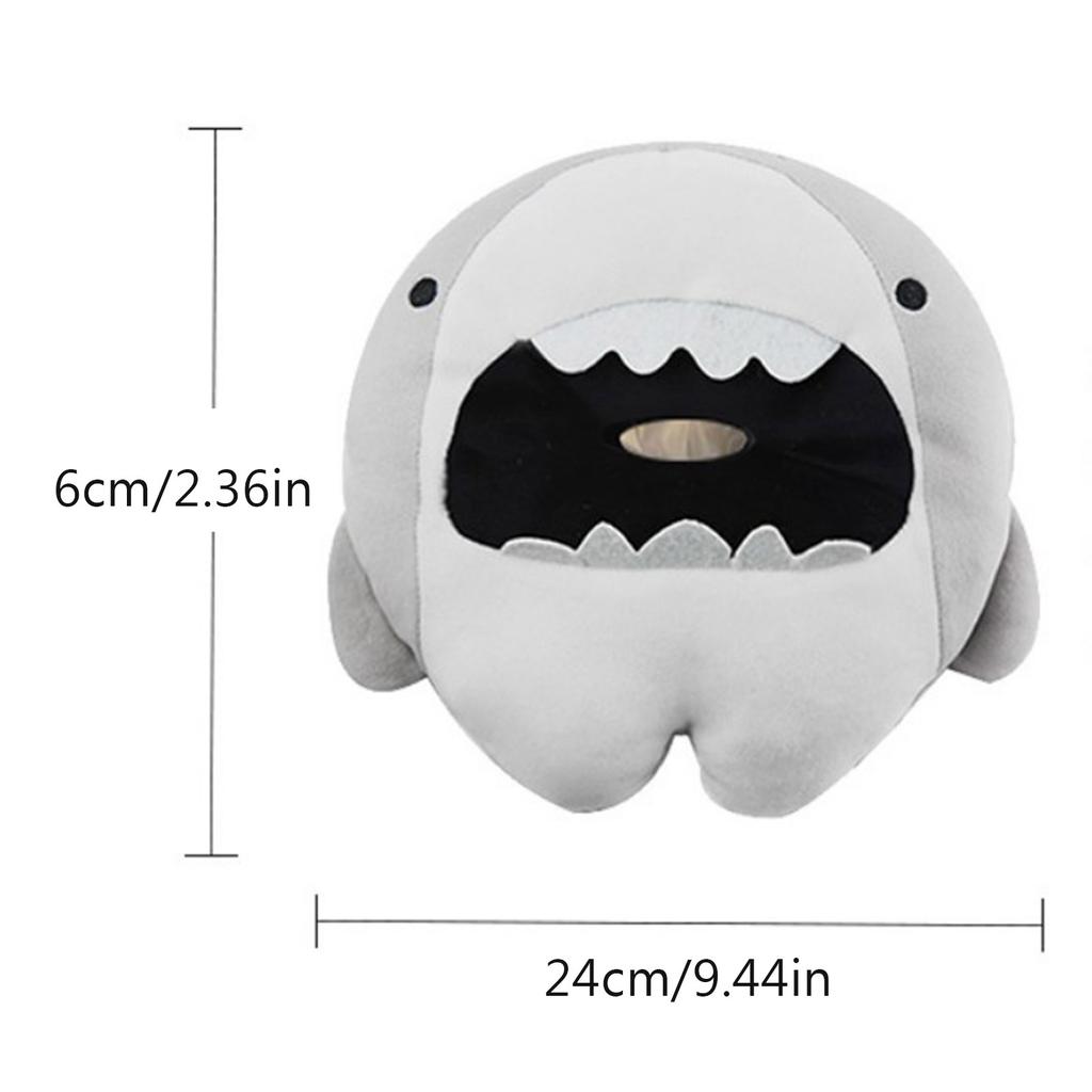 Car Tissue Boxes Creative Cartoon Plush Paper Napkin Case Cute Animals Shark Paper Tissue Box Holder Interior Accessories