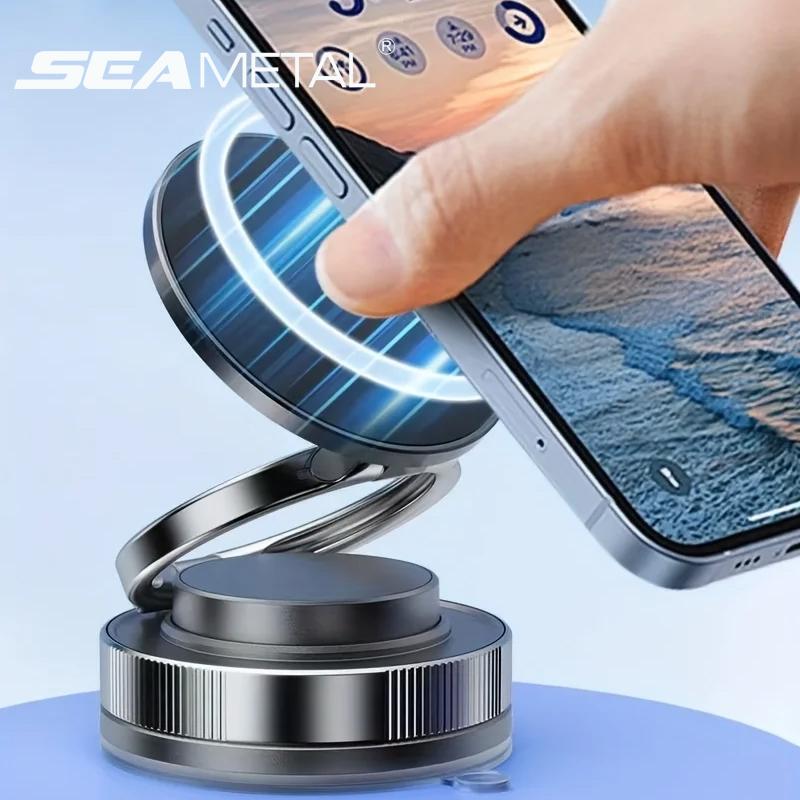 SEAMETAL Suction Cup Magnetic Phone Holder Foldable Storage Holder Vacuum Suction Universal  Mobile Phone Holder