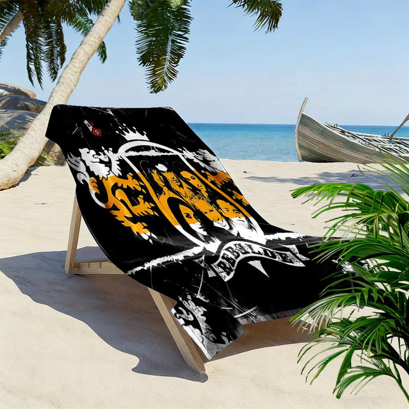 RBD Band Print Beach Towel, Large Soft Quick Dry Towel for Beach Camping Swimming