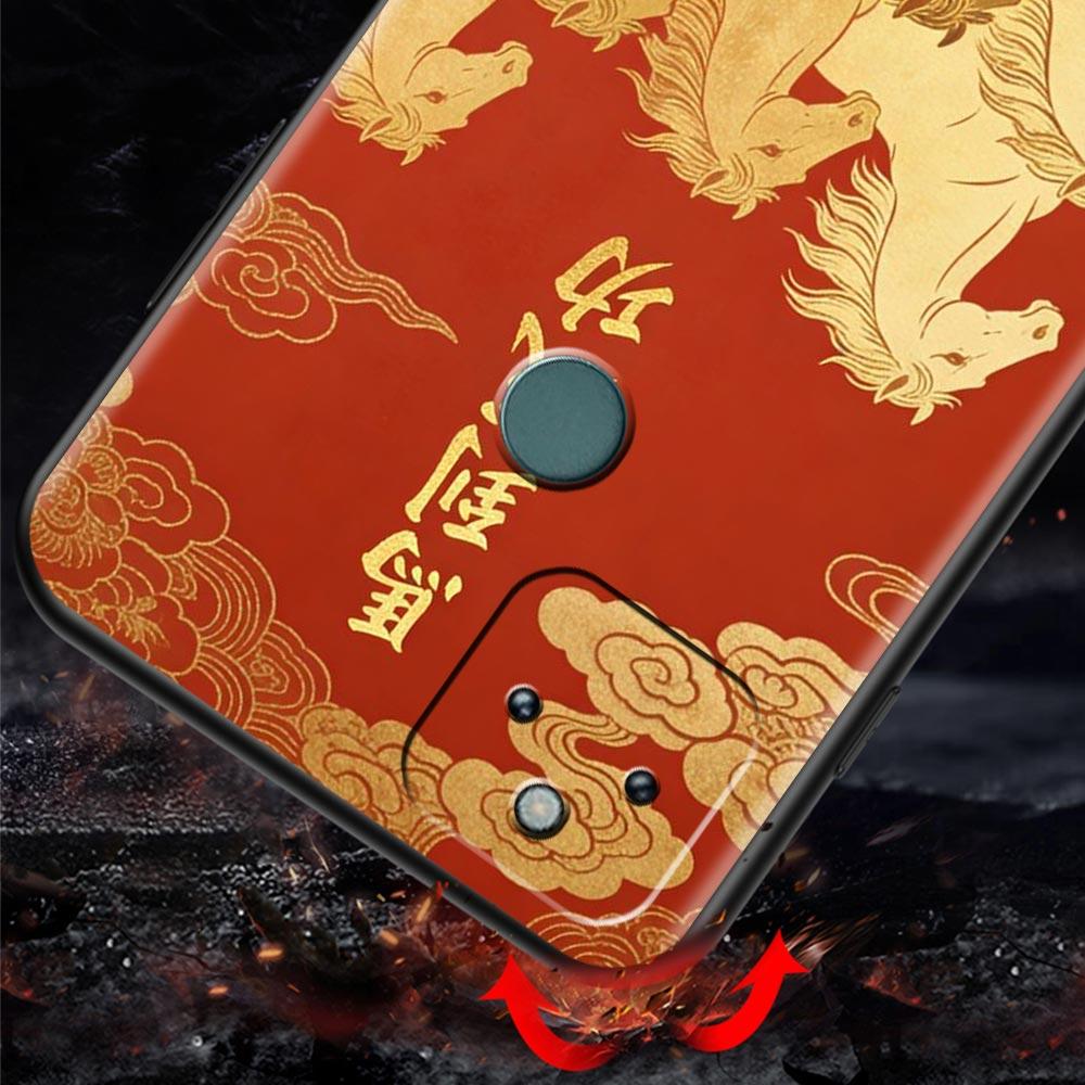 Phone Case Cover for Google Pixel 10 9 8 7 6 7A 6A Pro Shockproof Soft TPU 10 9 Pro XL Shell Capas Fundas Cartoon New Year Horse