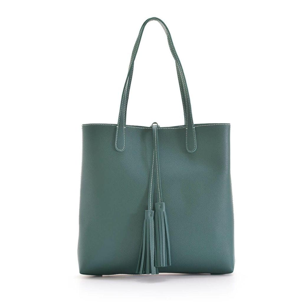 Tassel Tote Bag One Size [Barcos Blue] (Small Size) Women's Blue-Green