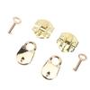 Zinc Alloy Hasp   with Screws Vintage Br Padlock Decorative Lock Set for Wood Case Jewelry Box Crafts