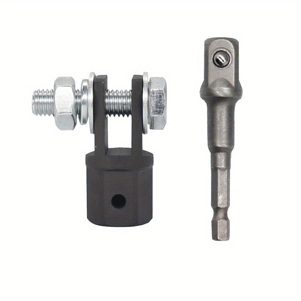 2pcs(Adapter + Steel Ball Post)Heavy-Drive High-Carbon Steel Jack Adapter | Adjustable Jaw Impact Wrench Socket with Hex Bolts for Automotive Repair