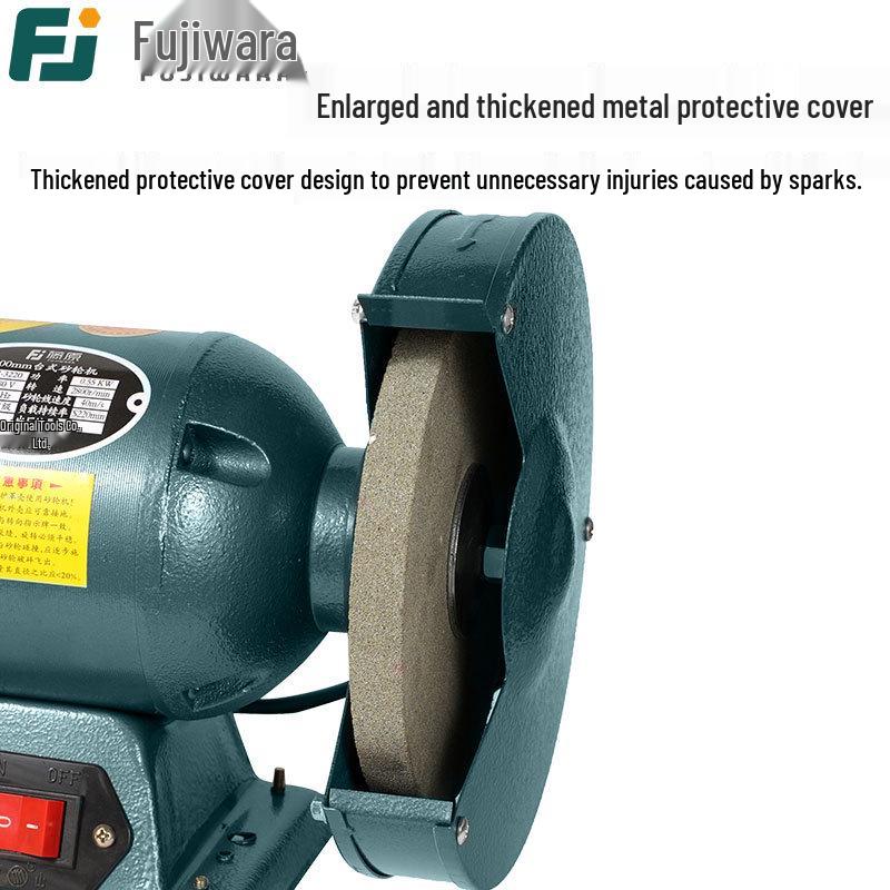 Fujiwara Industrial Grade Bench Grinder with Dust Collector & Knife Sharpener - Vertical, Eco-Friendly Tool