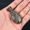 Prehnite Gemstone Pure Copper Wire Wrapped Handmade Pendant Jewelry For Gift