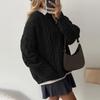Women's Knitted Cardigan Short Knit Round Neck Open Front Sweater Button Down Elegant Casual Cardigan For Women