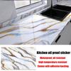 40cm Marble Pattern Kitchen Wall Stickers Self-Adhesive Oil-Proof Stain-Resistant Livingroom Resistant Home Decorative Wallpaper