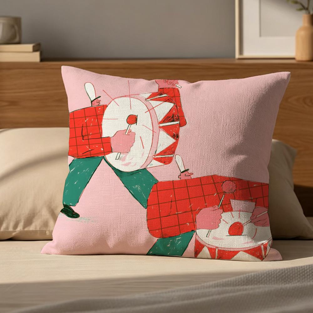 L-Lukas Eglinskas Cushion Cover Cushion Cover Pillowcase, Anti-Mite Invisible Zipper, Linen Sofa Cushion
