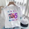 It's My 3 4 5 6 7 8 9 Years Birthday Girls Boys Cartoon Print T shirt K-Pop Demon Hunters Cute Kids Clothes Children T-Shirts