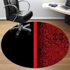 1pc Red Mandala Office Round Area Rug,  Mat Suitable For Office, Under Office Chairs Bedroom Living Room Home Decor, Room Deco