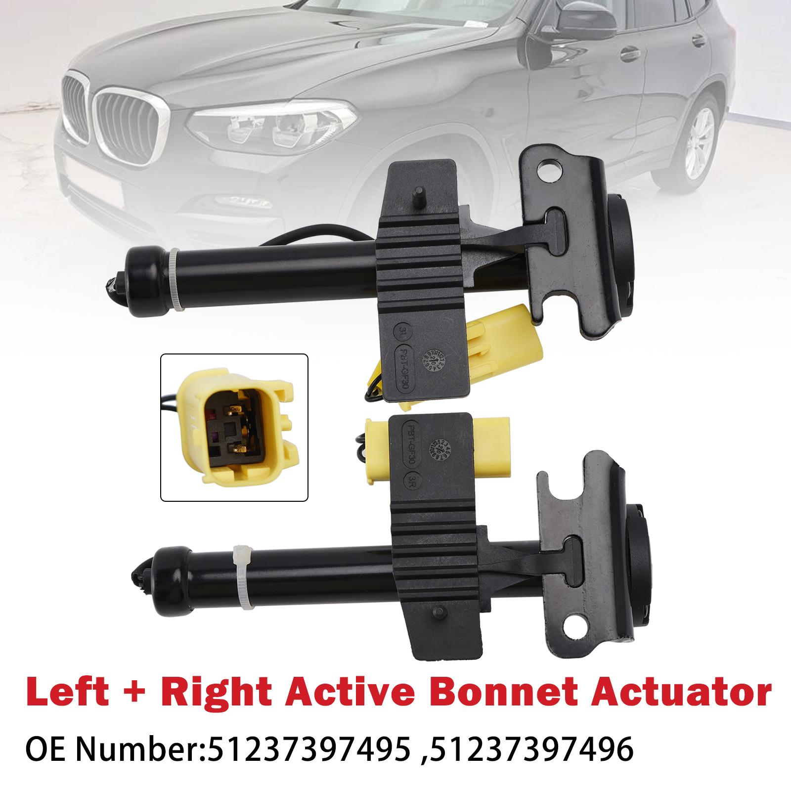 Left + Right Active Bonnet Actuator 51237397495 For BMW X3 G01 X4 G02 2017-2020
