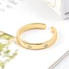 Fashion Personality Minimalist Style Inlaid Zircon 925 Sterling Silver Jewelry Simple Design Ins Golden Sun Opening Rings TYB403