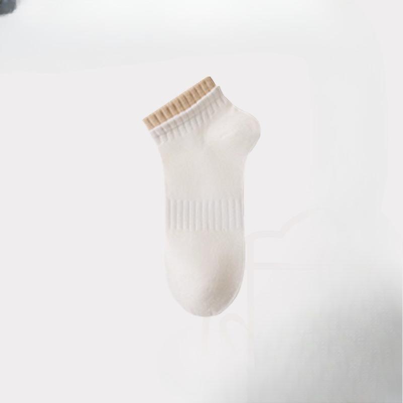 White Socks, Double Flared Women's Spring and Summer Mid-calf Socks, Short Socks, Cotton Socks, Breathable Letter, Trendy Long Socks, Sports