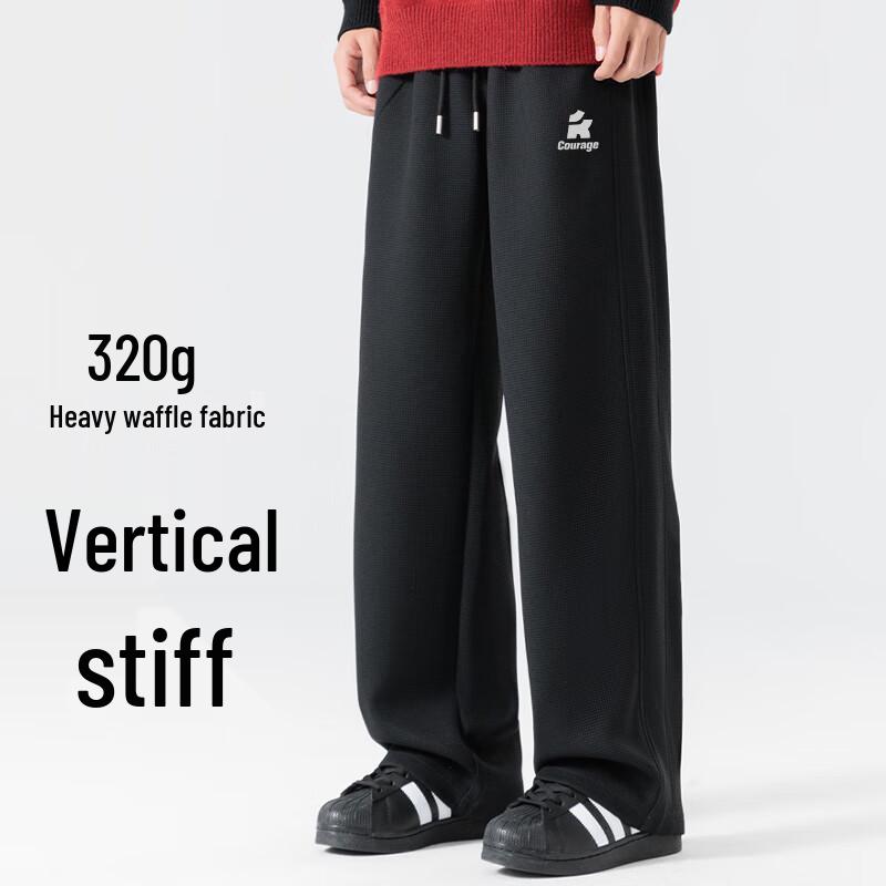 Baleno Men's Waffle-Knit Straight-Leg Casual Pants