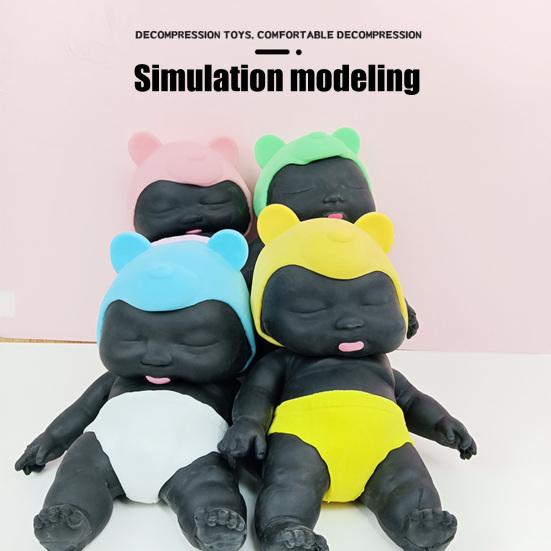 

Baby Doll Squeeze Toy Teens Adults Anxiety Stress Relief Doll Fidget Toy Sand Filled Soft TPR Calming Doll Sensory Toy B