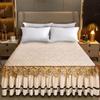 Plush Winter Warm Bedspread On The Bed Thickened Bed Skirt-style Embroidery Cotton Quilt Bedding Cover with Pillowcases