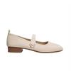 Natural Roll Mary Jane Shoes Soft Commuter Single Shoes Women Chunky Heel Soft Bottom Gentle Shoes Grandma Shoes