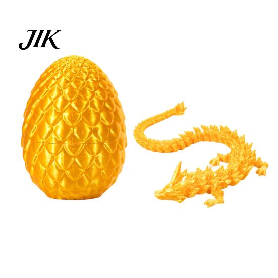 Unique Easter Present 3D Printed Mini Dragon Egg Articulated Fidget Toy Inside Kids Playset Basket Stuffers Collectible Flexible Gift for Teens