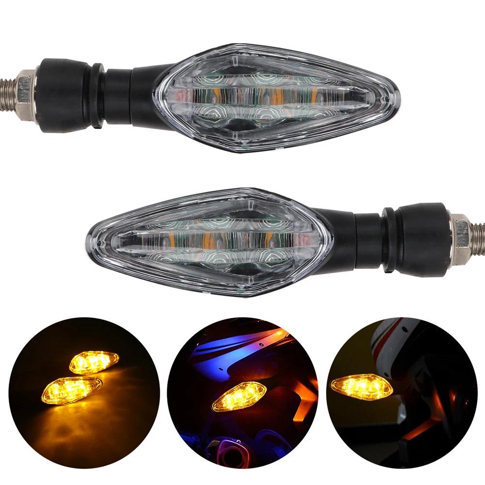 Universal Motorcycle LED Turn Signal Light Amber Flasher Indicator Waterproof Warning Blinker Rear Tail Lights for Motor Scooter