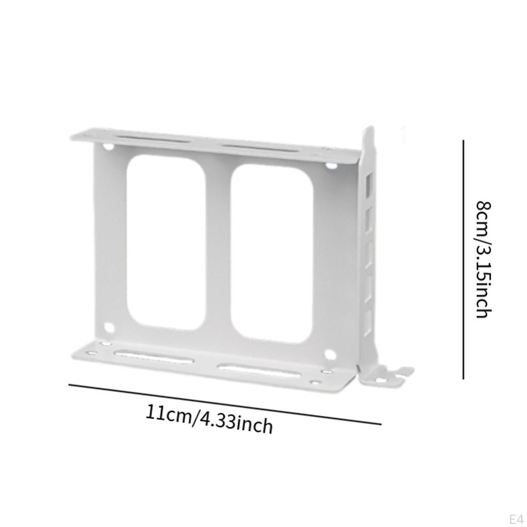 Dvojitý montážní držák pro SSD 2,5palcový držák pevného disku Snadná instalace Kovová šachta