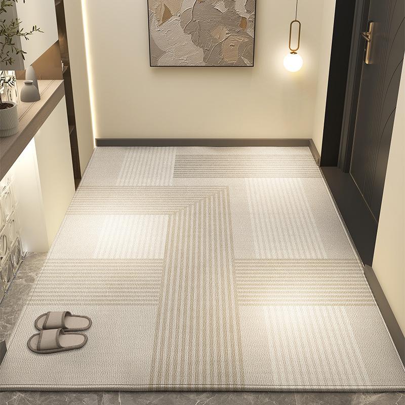 Simple Cloth Bottom Circle Velvet Floor Mat Dirt-Resistant And Easy To Take Care Of At The Entrance Door High-End Carpet Non-Slip  Cutting Floor Mat