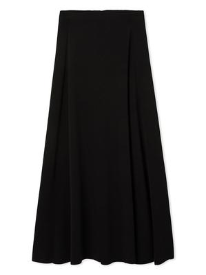 Mira Owen Drawstring Maxi Flared Knit Skirt 09WNS252010BLK0