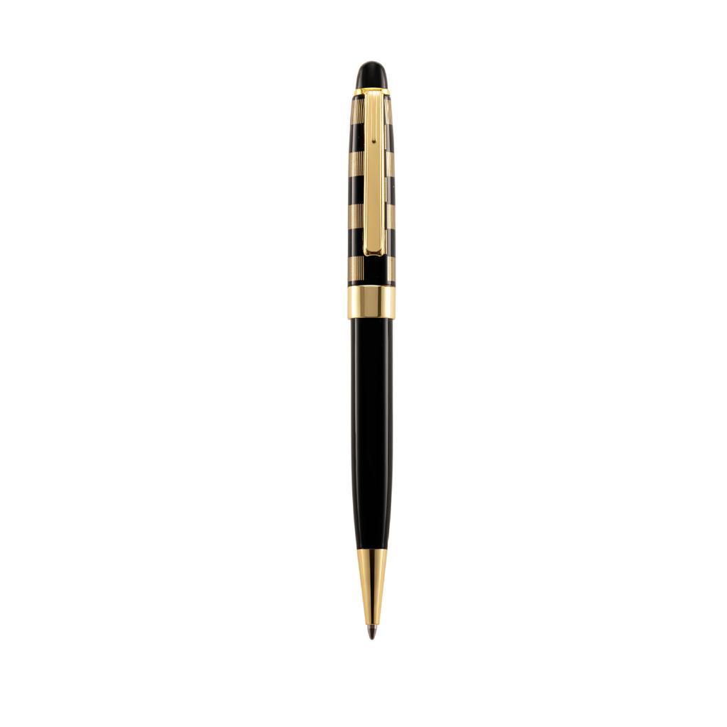 Customizable Logo Rotating Oil-Based Business Advertising Gift 1.0mm Metal Ballpoint Pen with Black Ink HX Brand