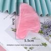 Rose Quartz Heart-Shaped Facial Massage Tool with Red Triangle Meridian Stick