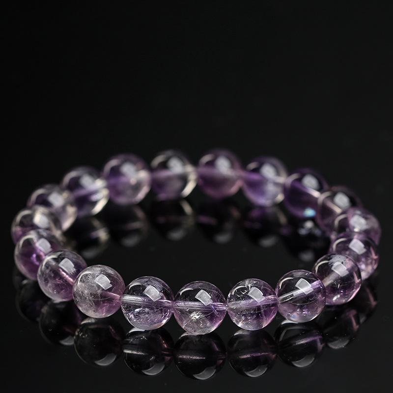 Hongchu Crystal Natural Purple Rabbit Hair Gemstone Bead Bracelet Ice Purple Rabbit Hair Bracelet