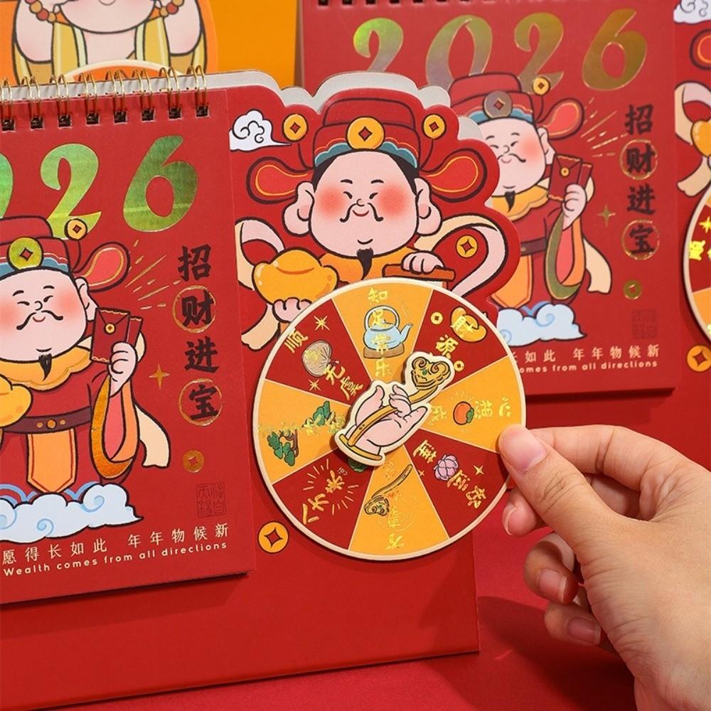 Traditional Desktop Calendar Cartoon Chinese Style Calendar Flip Calendar  Birthday Gifts