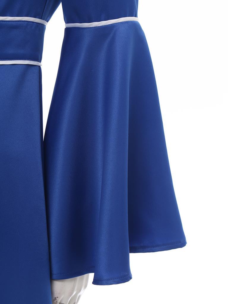 Rochie Clericală de Damă cu Mâneci Lungi și Nasturi, Costum Casacă, Biserică, Pastor, Cosplay, Veșminte Liturgice, Ținută de Pitic